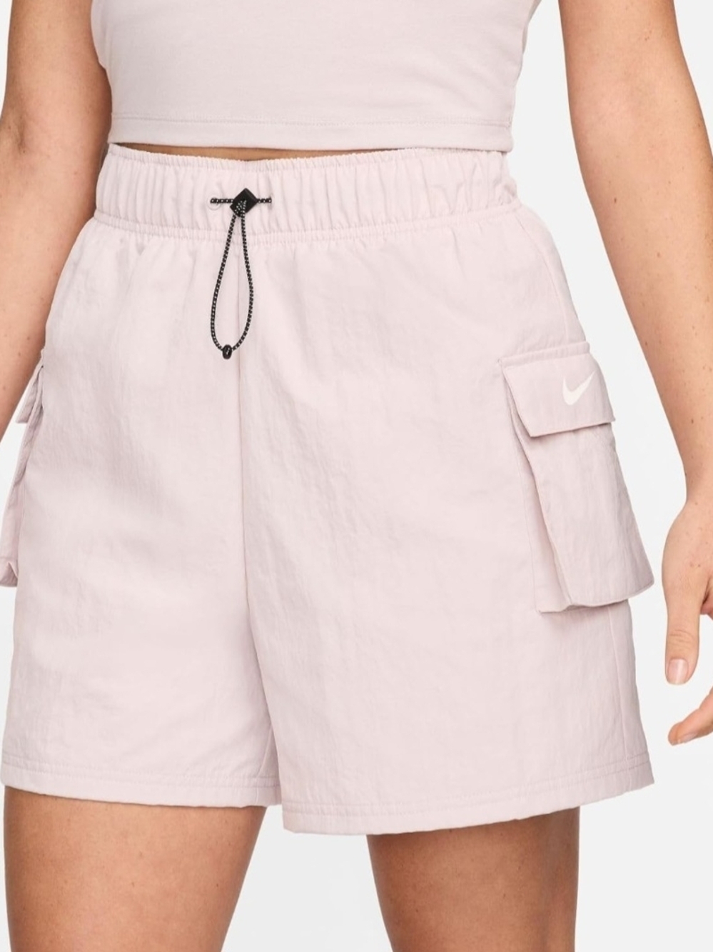 Nike Women's- Lilac Cargo Shorts with Drawstring Waist- Size S ( NEW WITH TAG)